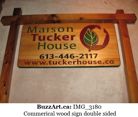 Commerical wood sign double sided